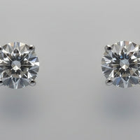 1.62 CTW Round Brilliant Cut Diamond Studs in 14K White Gold