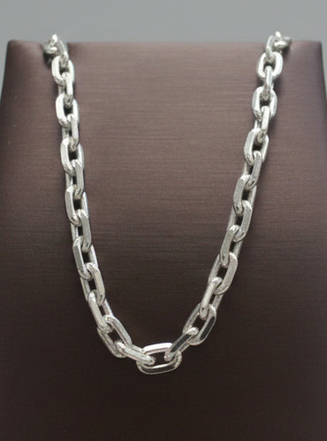 Sterling Silver 16" Polished Cable Chain (3.25mm)