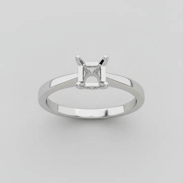 Tacori 18K White Gold Solitaire Engagement Ring Mounting
