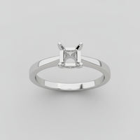 Tacori 18K White Gold Solitaire Engagement Ring Mounting