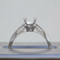 Tacori 18K White Gold Solitaire Engagement Ring Mounting