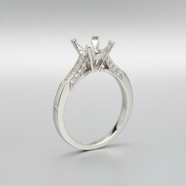 Tacori 18K White Gold Engagement Ring Mounting