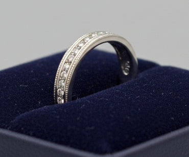 Milgrain Channel-Set Diamond Band