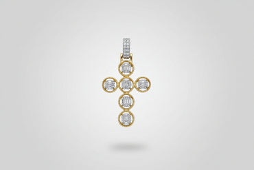 Diamond "Eternal Circles" Cross Pendant