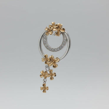 Floral Vine Circle Pendant