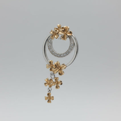 Floral Vine Circle Pendant