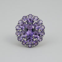 Amethyst Cluster Statement Ring
