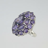 Amethyst Cluster Statement Ring