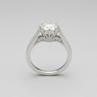 Round Brilliant Cut Cubic Zirconia Engagement Ring