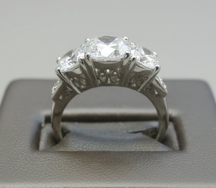 3-Stone Cubic Zirconia Ring