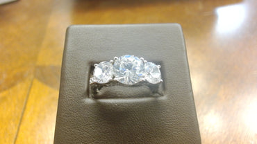 3-Stone Cubic Zirconia Ring