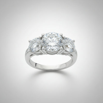 3-Stone Cubic Zirconia Ring