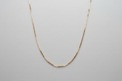 14K Rose Gold 18" Box Chain