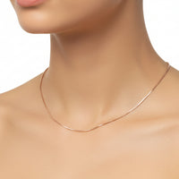 10K Rose Gold 19" Sparkle Box Chain