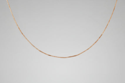 10K Rose Gold 19" Sparkle Box Chain