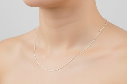 18-inch Platinum Cable Link Chain
