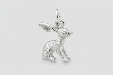 Silver Jackrabbit Charm