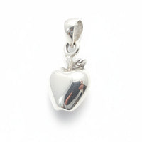 Silver Polished Apple Charm