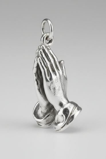 Silver Praying Hands Charm