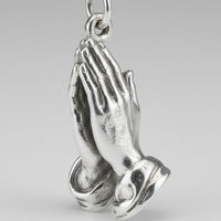 Silver Praying Hands Charm