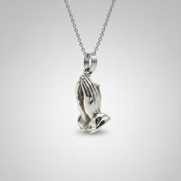 Silver Praying Hands Charm