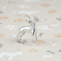 Silver Doberman Pinscher Charm