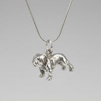 Silver English Bulldog Necklace
