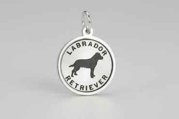 Silver Labrador Retriever Charm