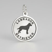 Silver Labrador Retriever Charm