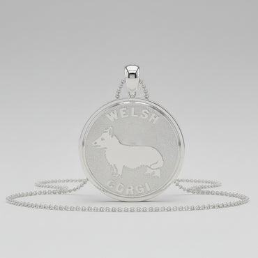 Silver Welsh Corgi Charm