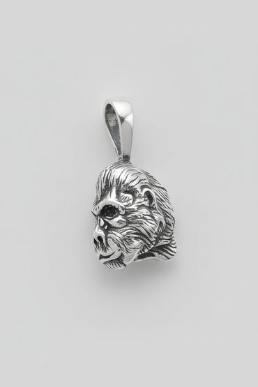 Silver Gorilla Head Pendant