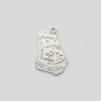Silver Georgia State Outline Charm