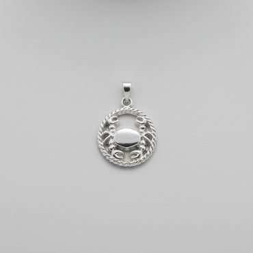 Silver Cancer Zodiac Crab Pendant