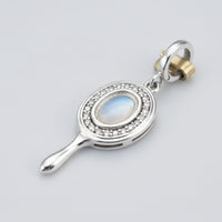 Silver & Mother of Pearl Hand Mirror Charm
