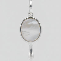 Silver & Mother of Pearl Hand Mirror Charm
