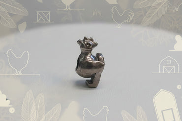 Silver Rooster Slide Bead