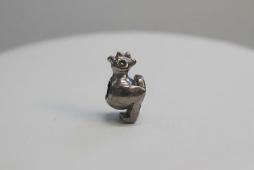 Silver Rooster Slide Bead