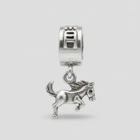 Silver Year of the Horse Dangle Charm