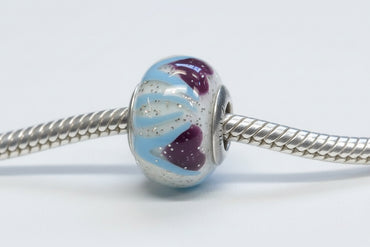 "Cloud Romance" Heart Bead