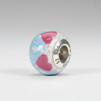 "Cloud Romance" Heart Bead