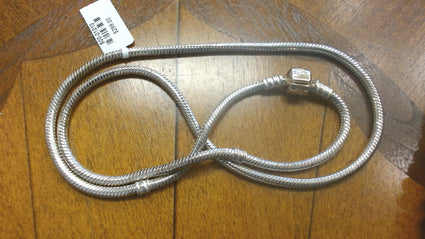 Pandora 19.7" Sterling Silver Necklace with 14K Gold Clasp