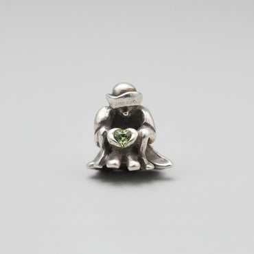 Retired "Wisdom" Sterling Silver Bead with Green Tourmaline