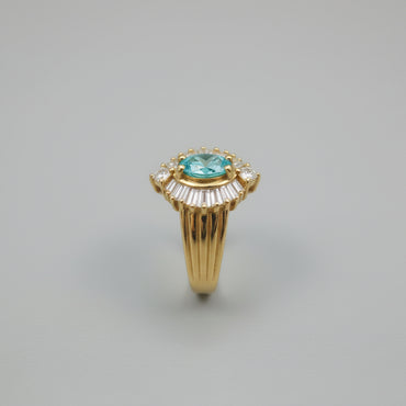 Marquise Emerald & .60ctw Diamond Ballerina Ring