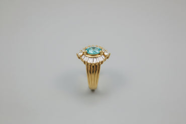 Marquise Emerald & .60ctw Diamond Ballerina Ring