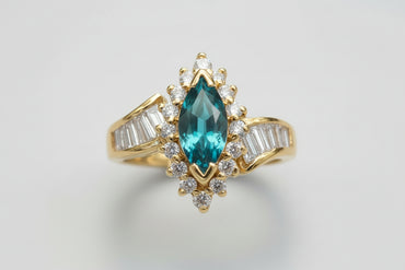 Marquise Emerald & Diamond Ballerina Ring