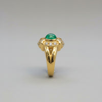 Minimalist Round Emerald Stacking Ring