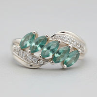 Five-Stone Marquise Emerald Wave Ring