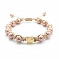 Divine Blessings Bracelet | Rose Gold & Faux Pearl