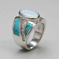 Opal & Diamond Statement Ring