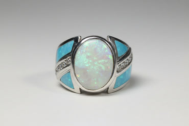 Opal & Diamond Statement Ring